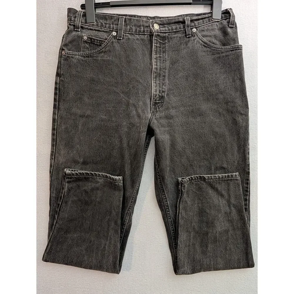 VINTAGE 90’s Levi's Orange Tab Jeans Mens 38x30 Black 40550 4155 Black Dark Wash